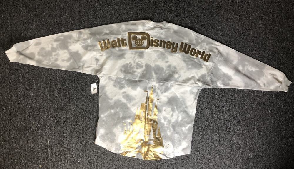 New Disney Parks Sweatshirt S Tie Dye Spirit Jersey Gold Cinderella Castle 2026